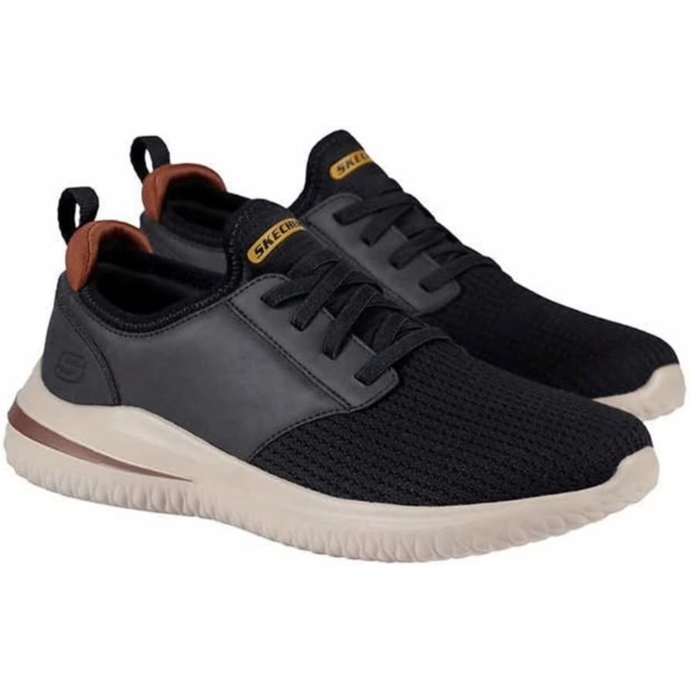 Skechers Men's Black and White Sneakers